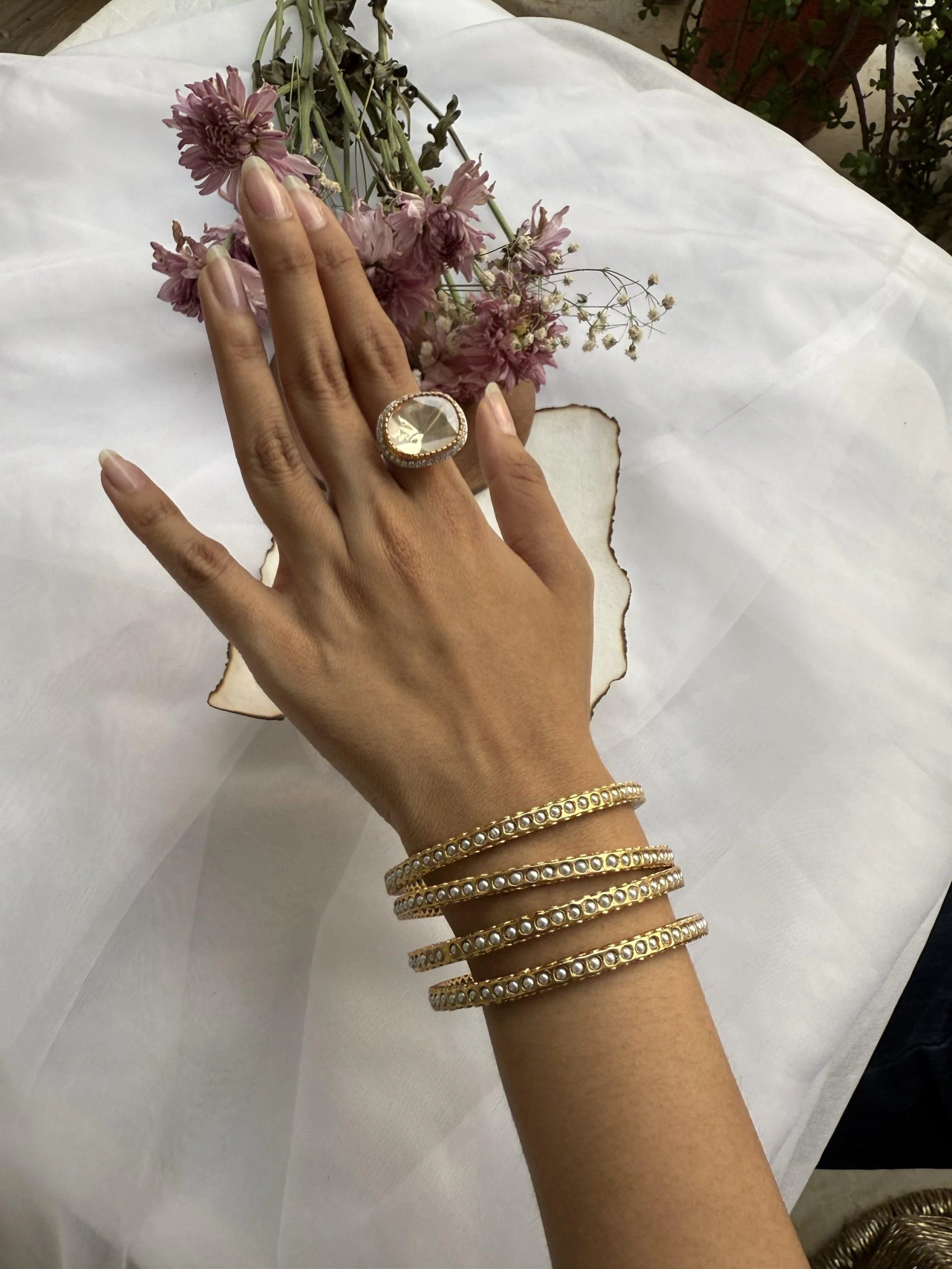 Aarvi single Polki Bangle