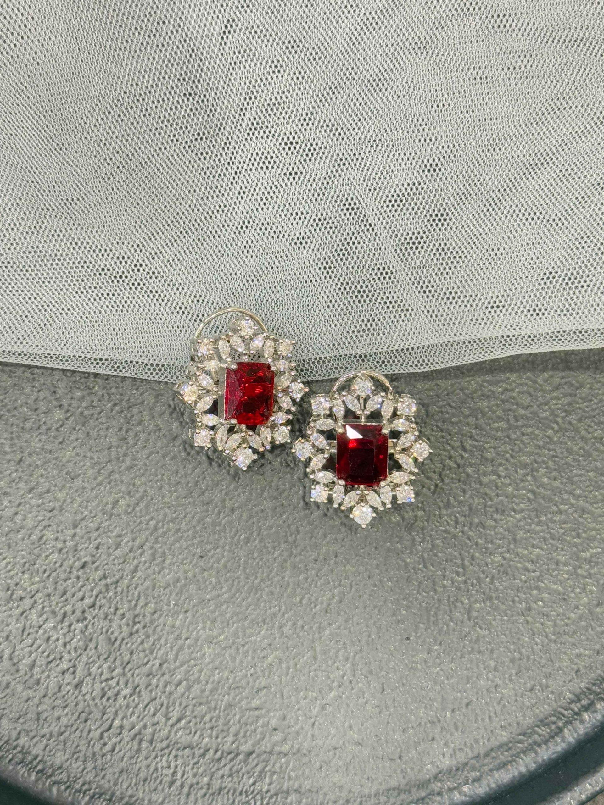 ASHWINI RED DIAMOND STUD