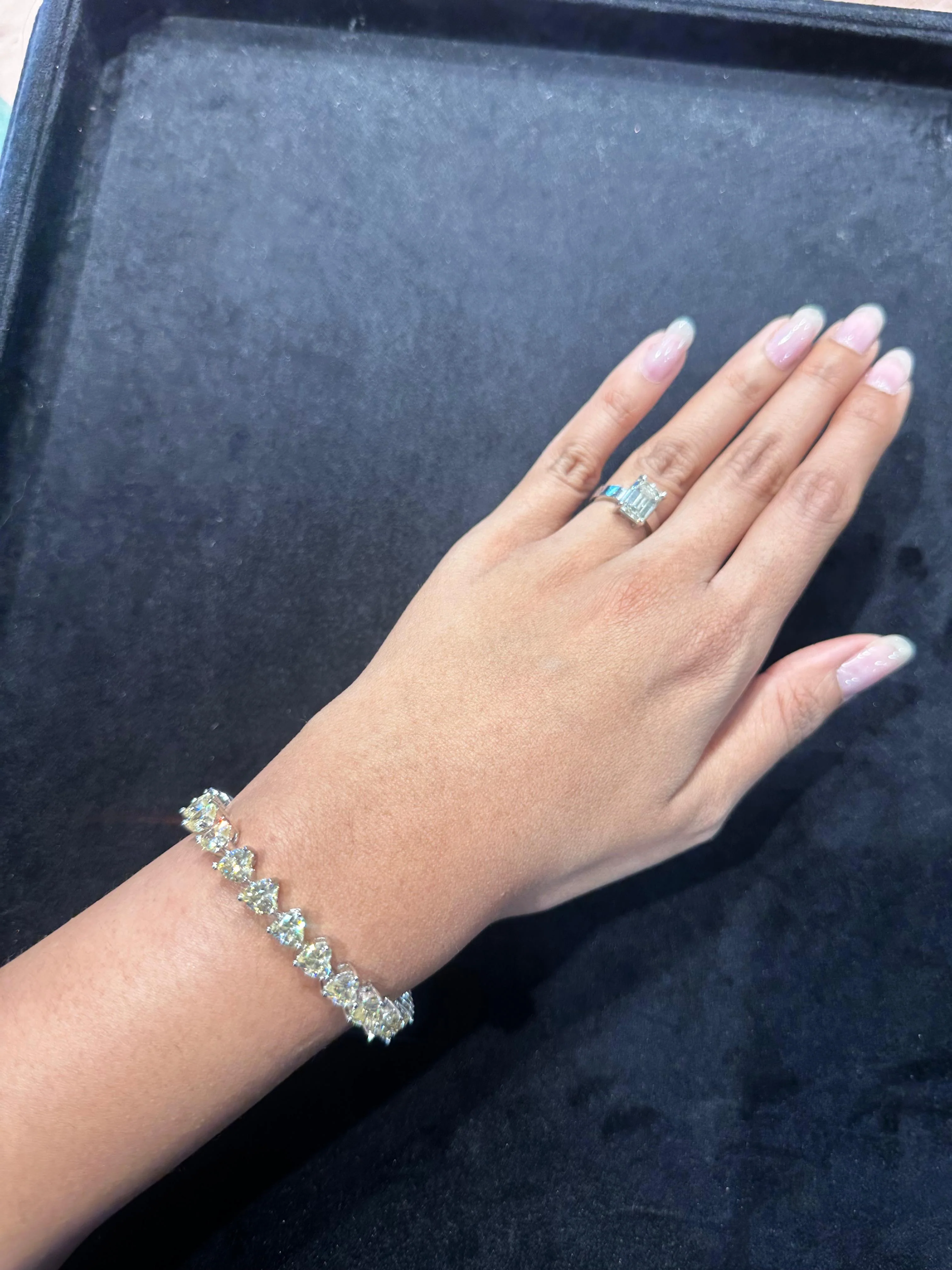 CITRINE HEART TENNIS BRACELET