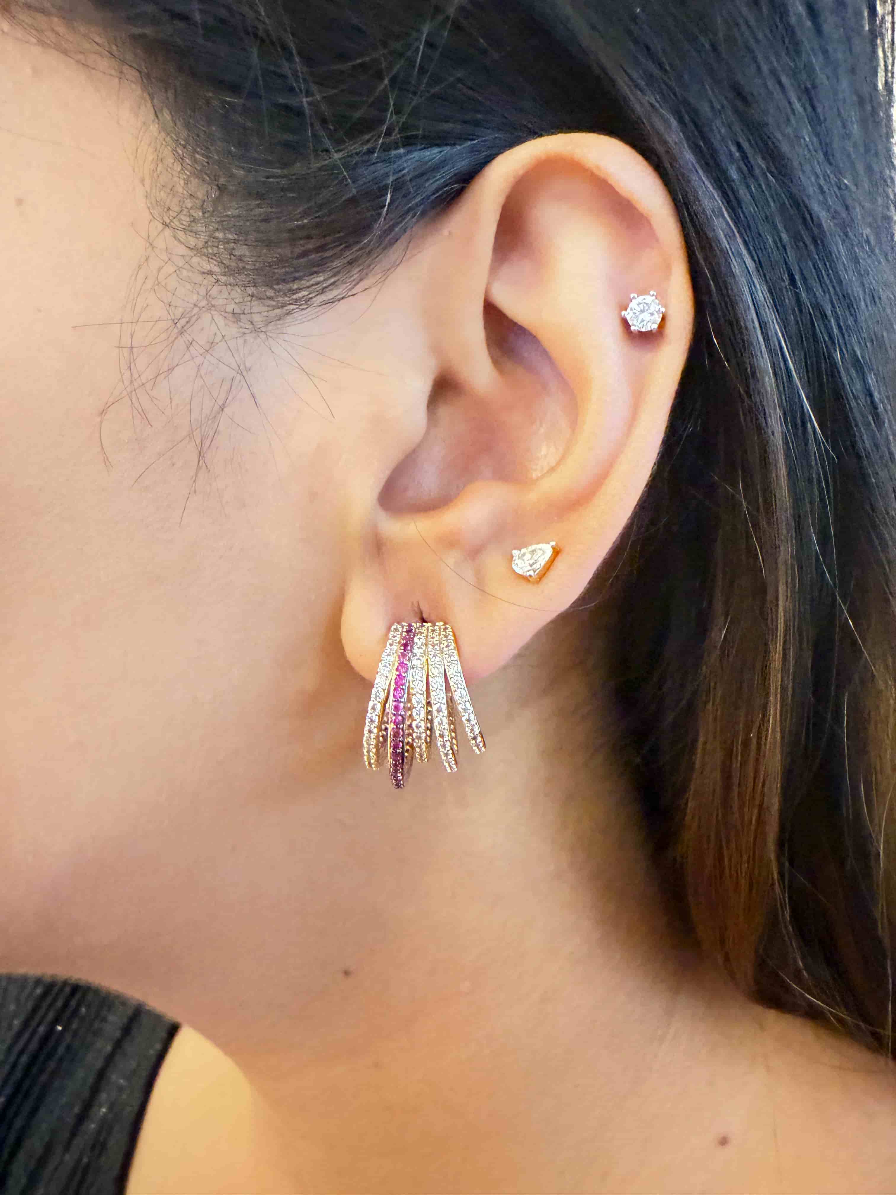 DELCY 92.5 SILVER MINI HOOPS - Image 2