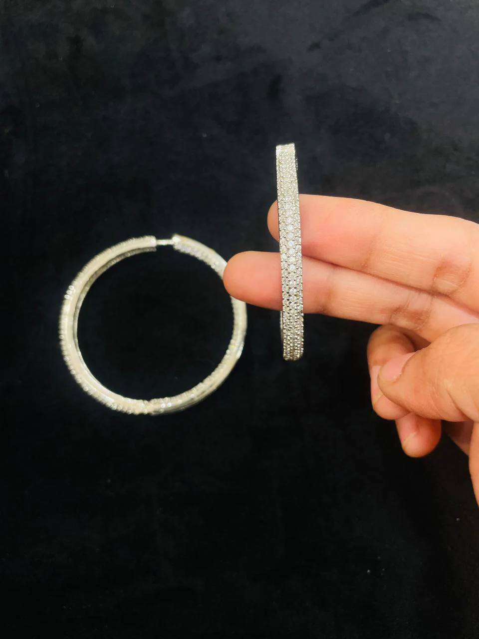 DIAMOND BIG HOOPS