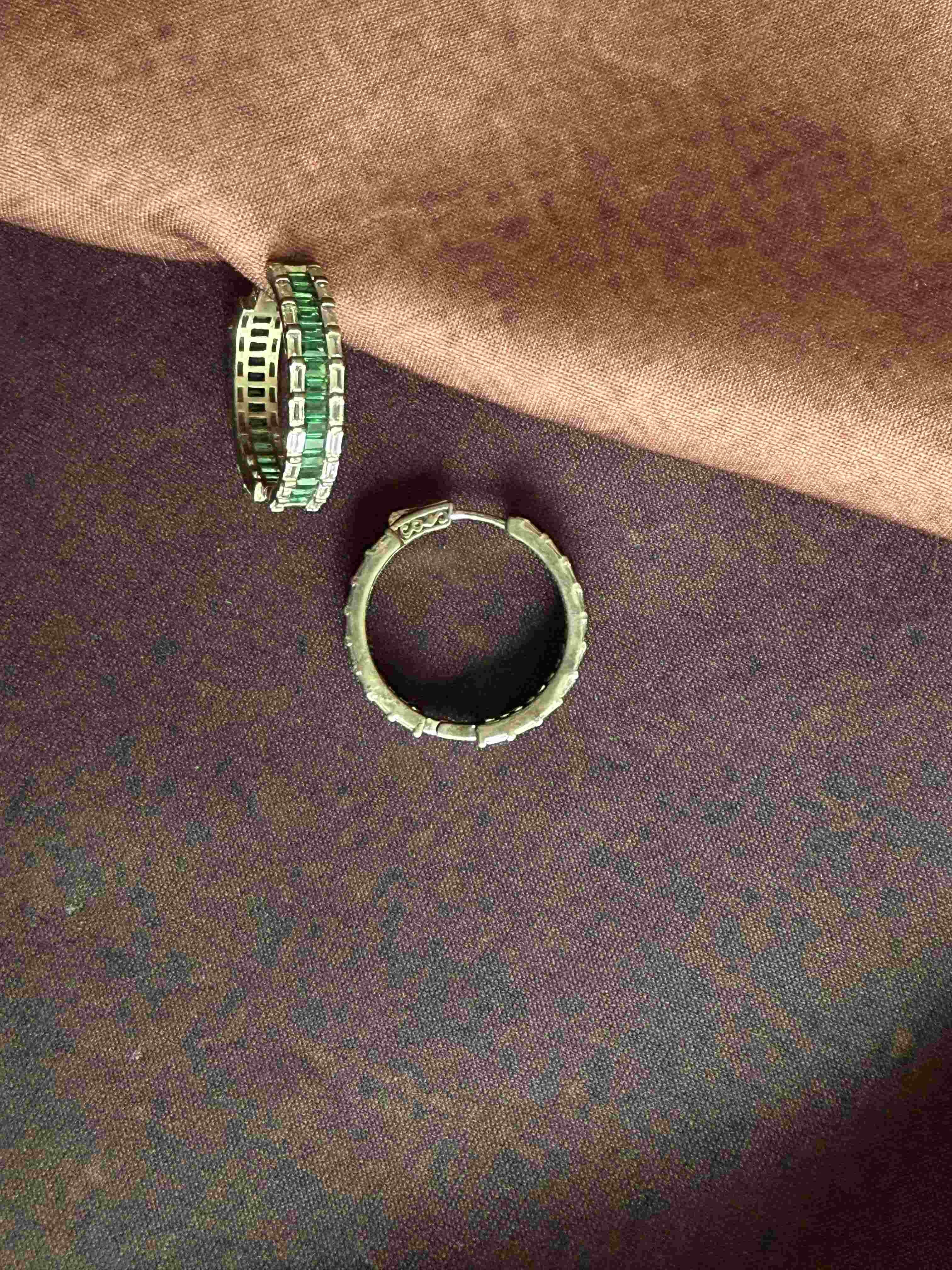 DORI GREEN 92.5 SILVER HOOPS