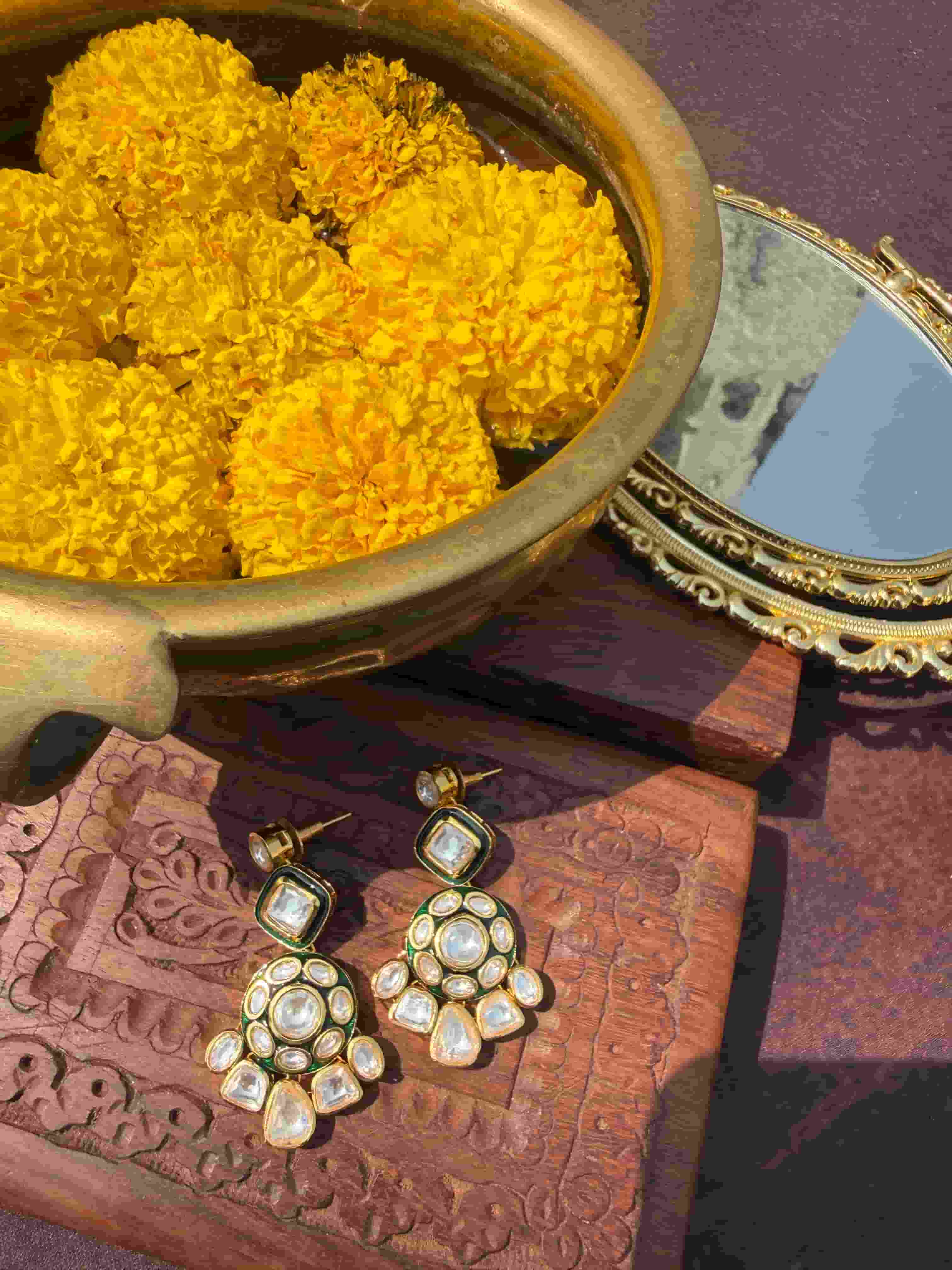 FARIHA POLKI EARRING