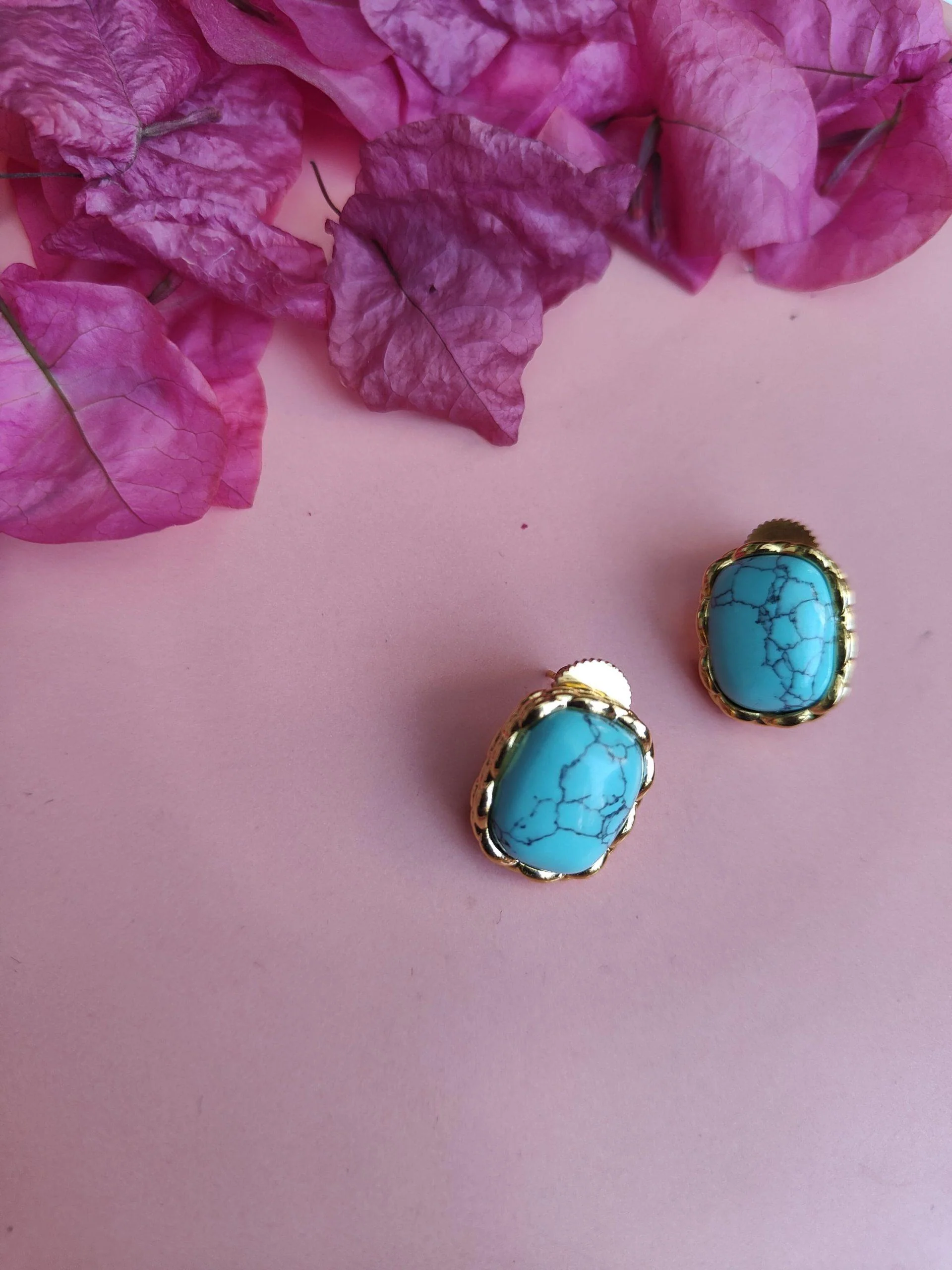Fluorescent Blue Studs