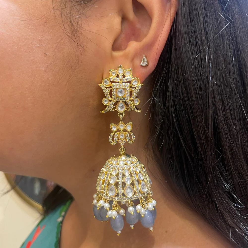 Garima Kundan & Zirconia Jhumka - Image 3
