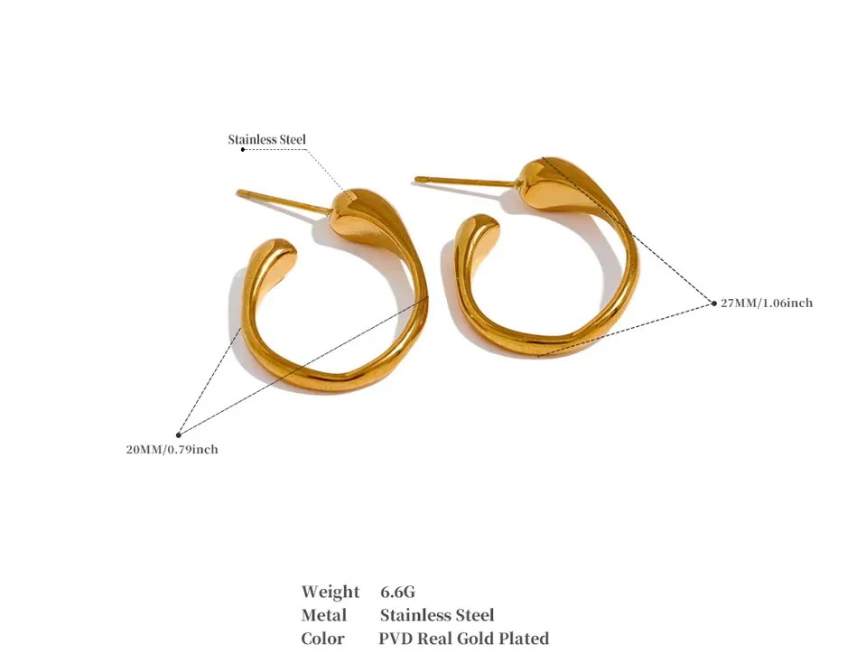 GEOMETRIC HOOPS (gold/silver) - Image 3