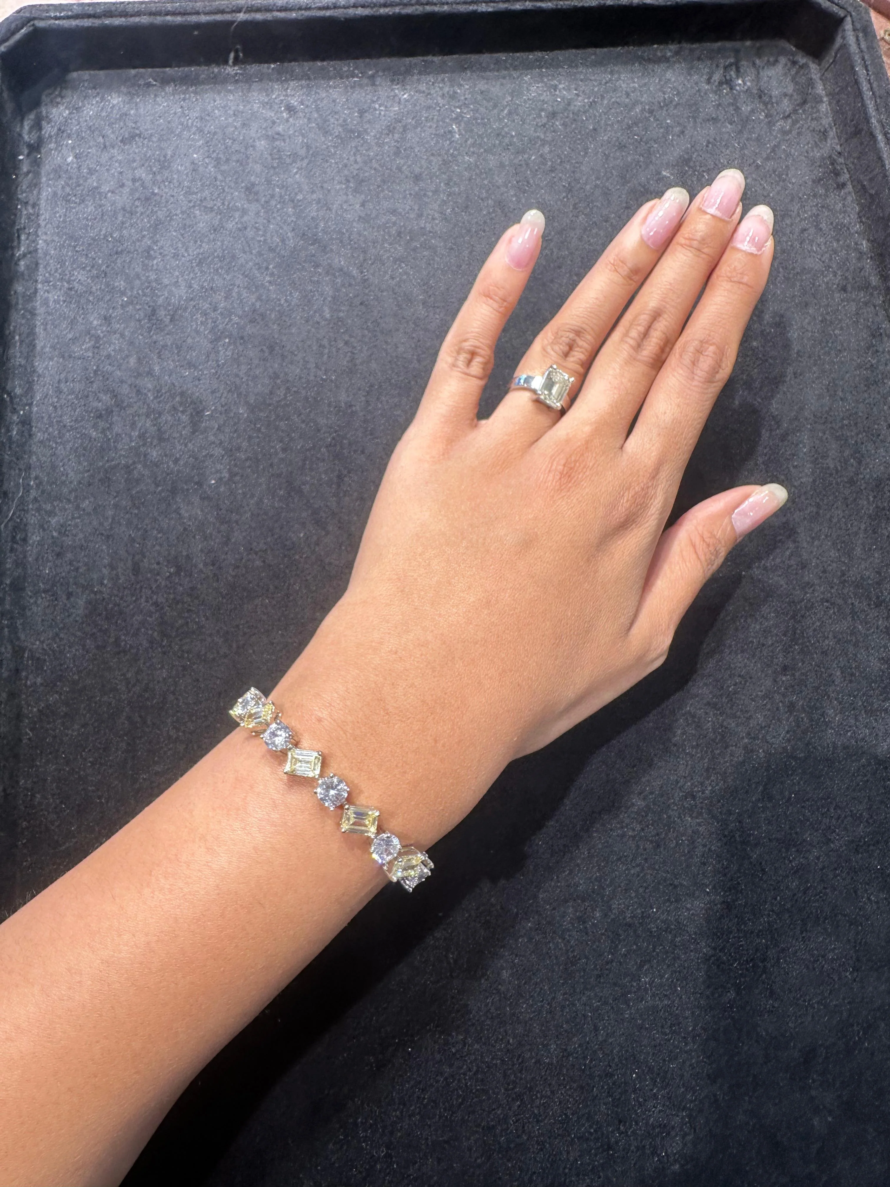 GEORGIA DIAMOND+CITRINE TENNIS BRACELET