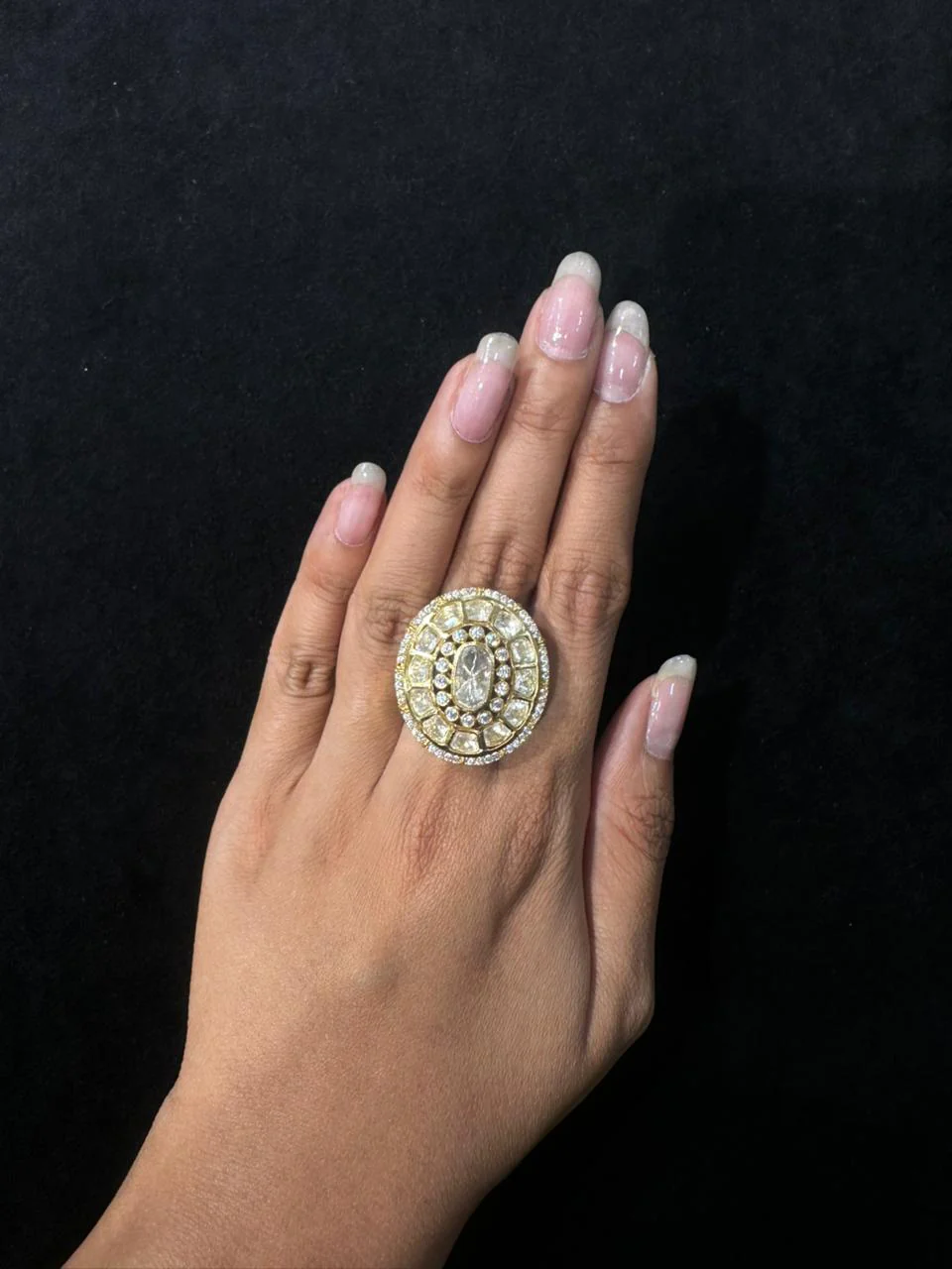 MALINI MOISSANITE POLKI RING