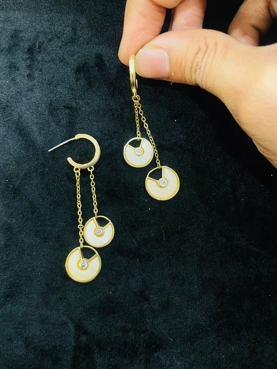 MAXI MOTHER OF PEARL 92.5 SILVER EARRING