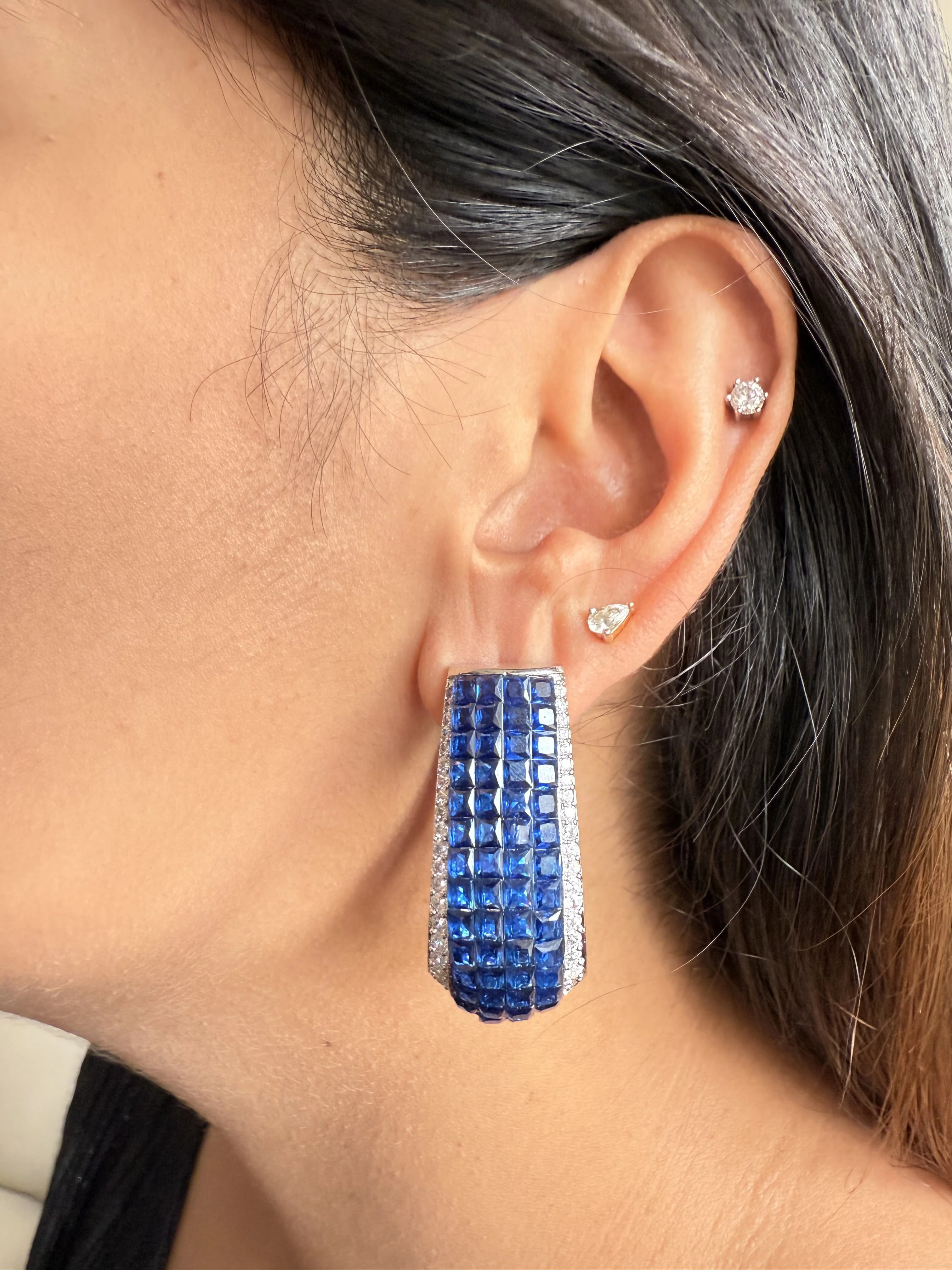 MILE BLUE MOSSAIC HOOPS