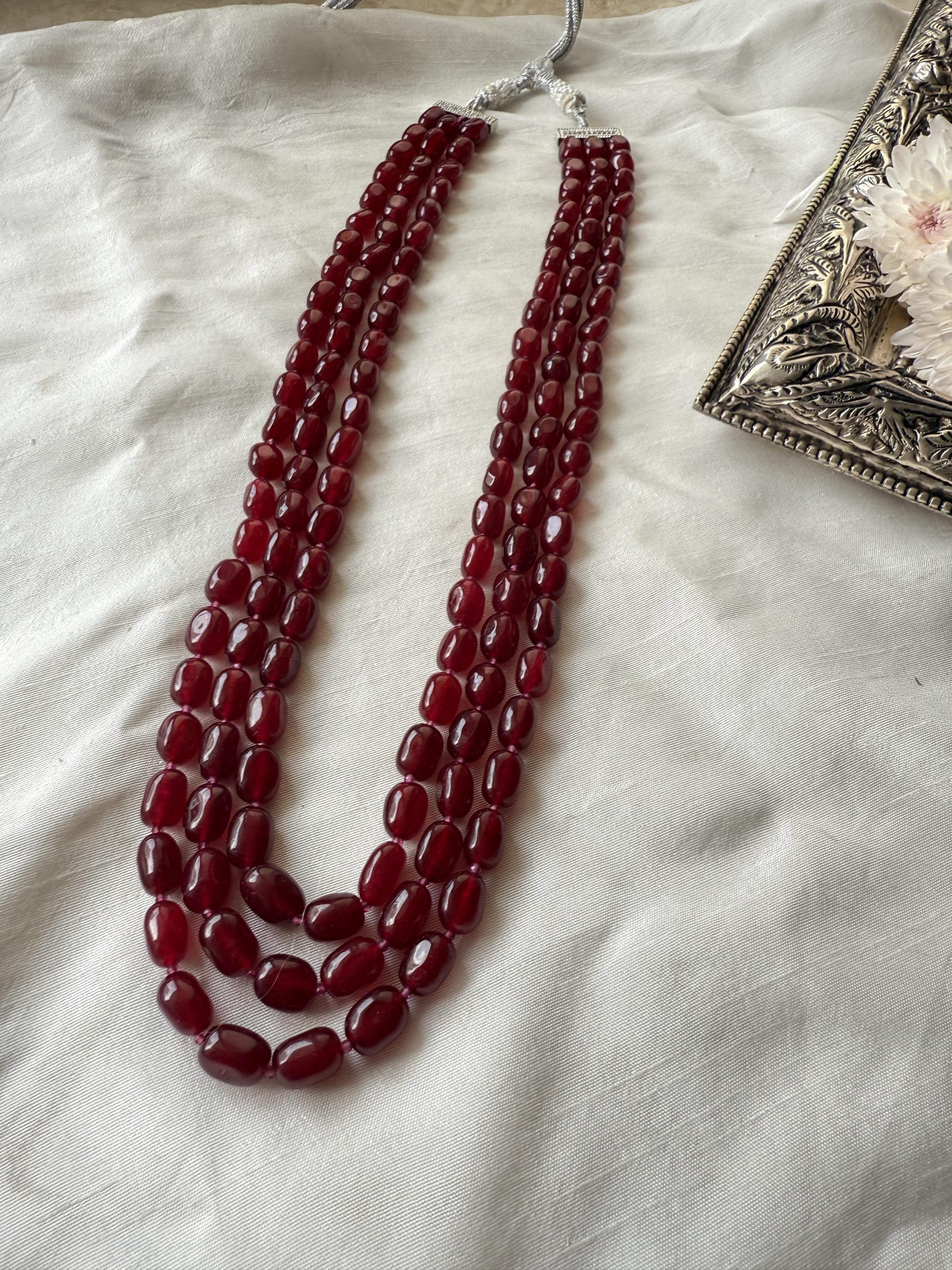 RED 3 LAYERED MAALA - Image 2