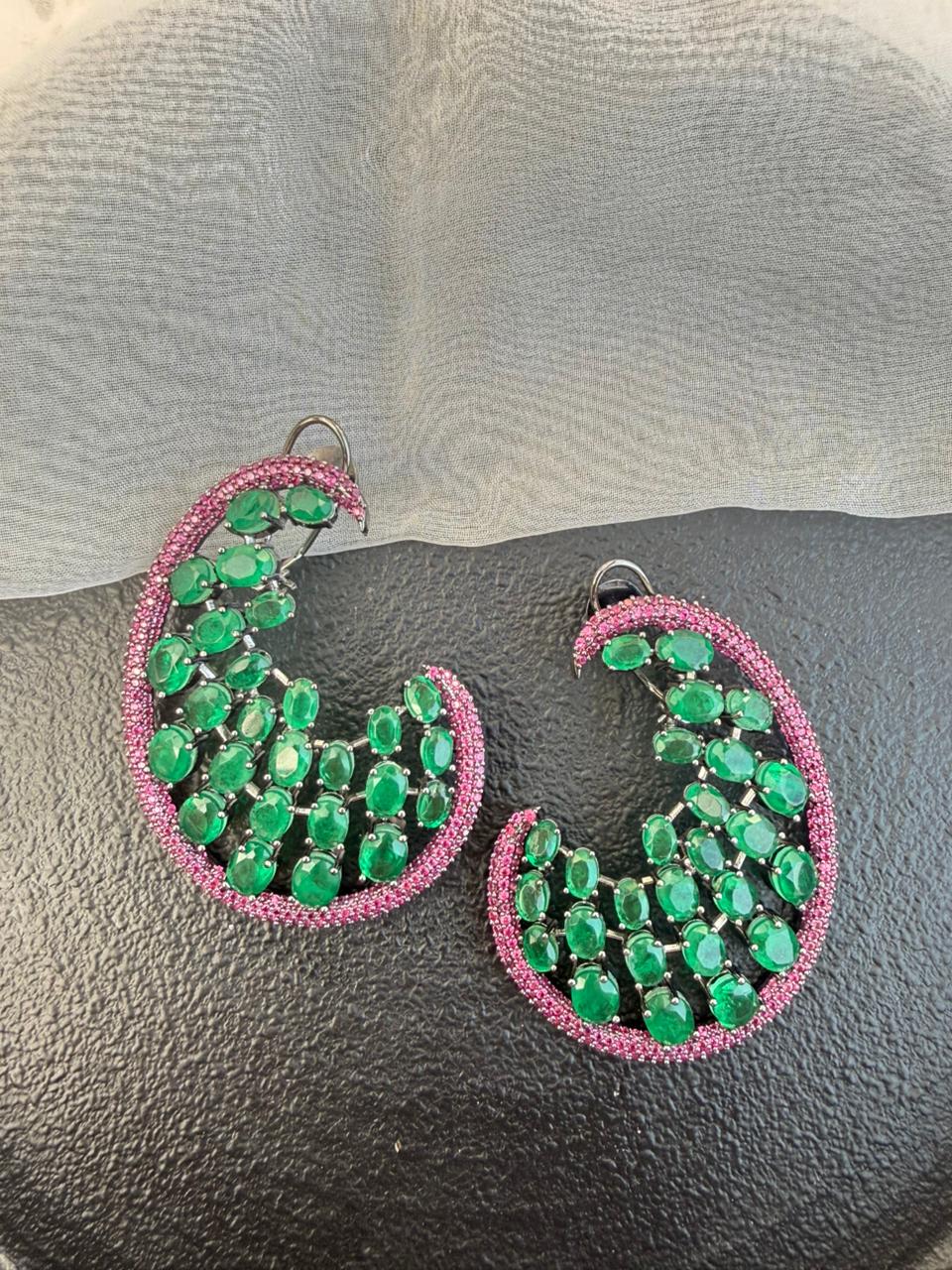 OLIVE STATEMENT SEMIPRECIOUS EARRINGS - Image 5