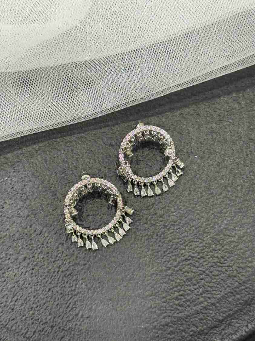 PURE SILVER ROUND EARRING