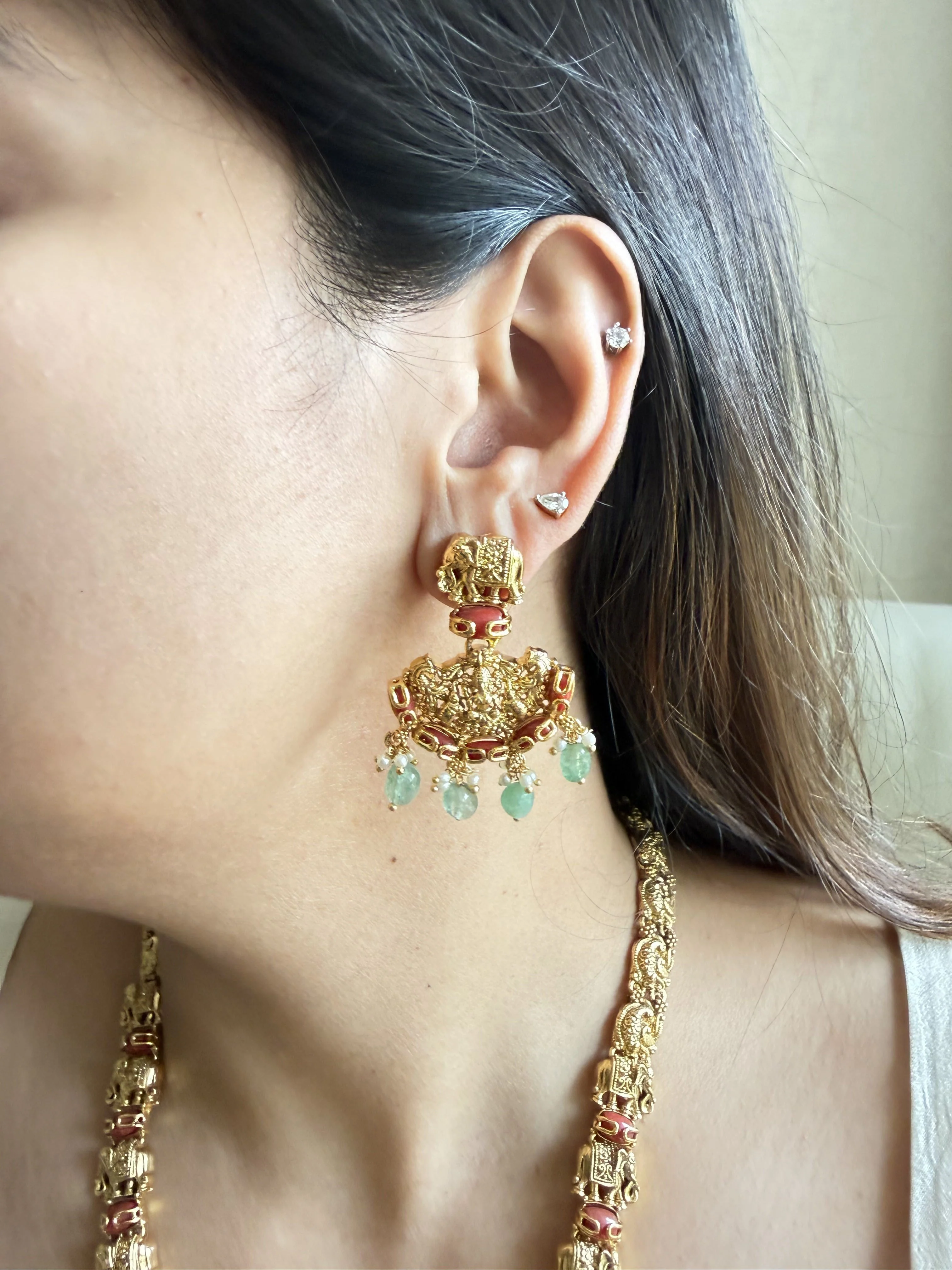 RAMBHA LONG NECKLACE SET - Image 2