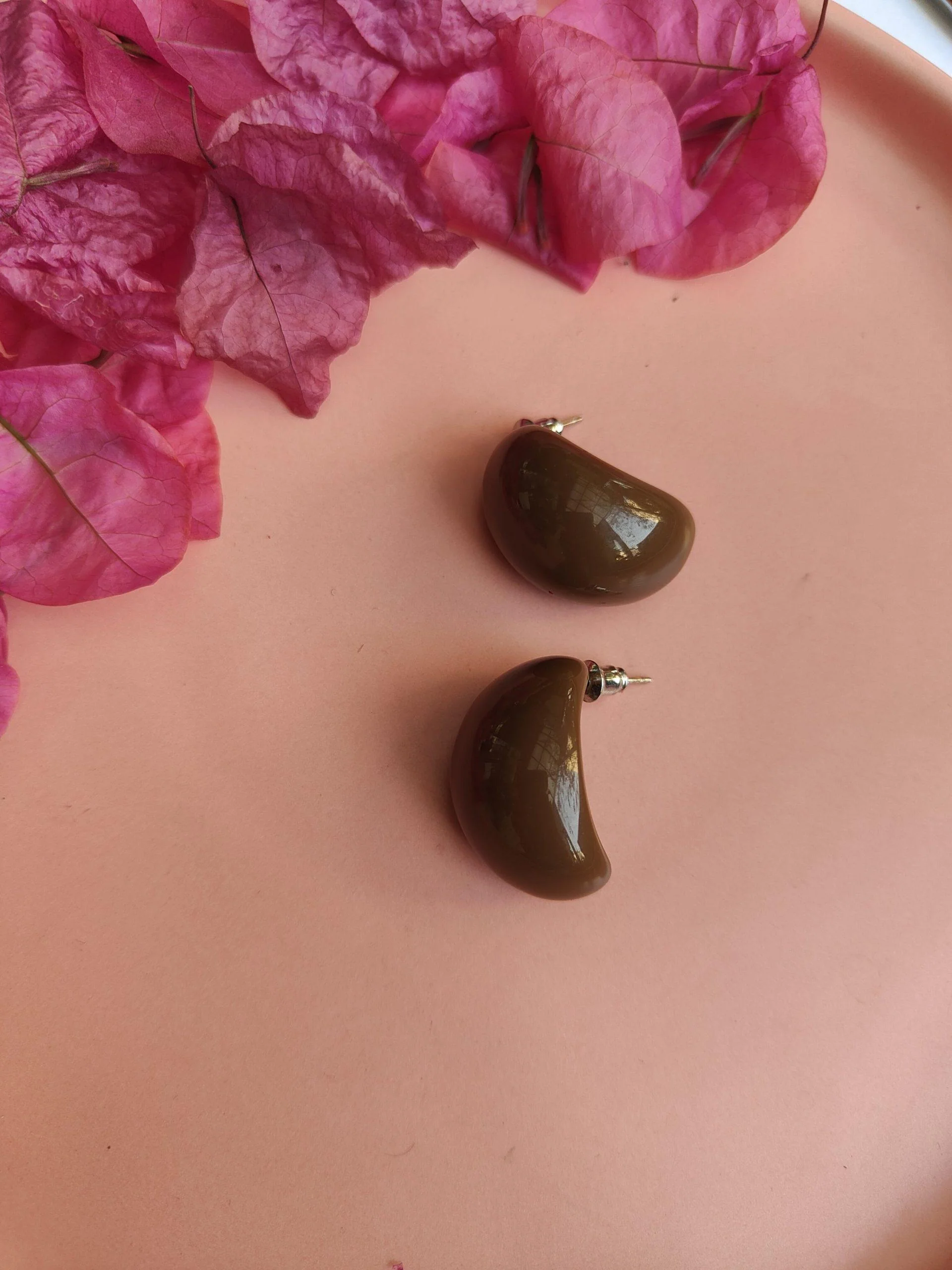 Resin Cresent Earings