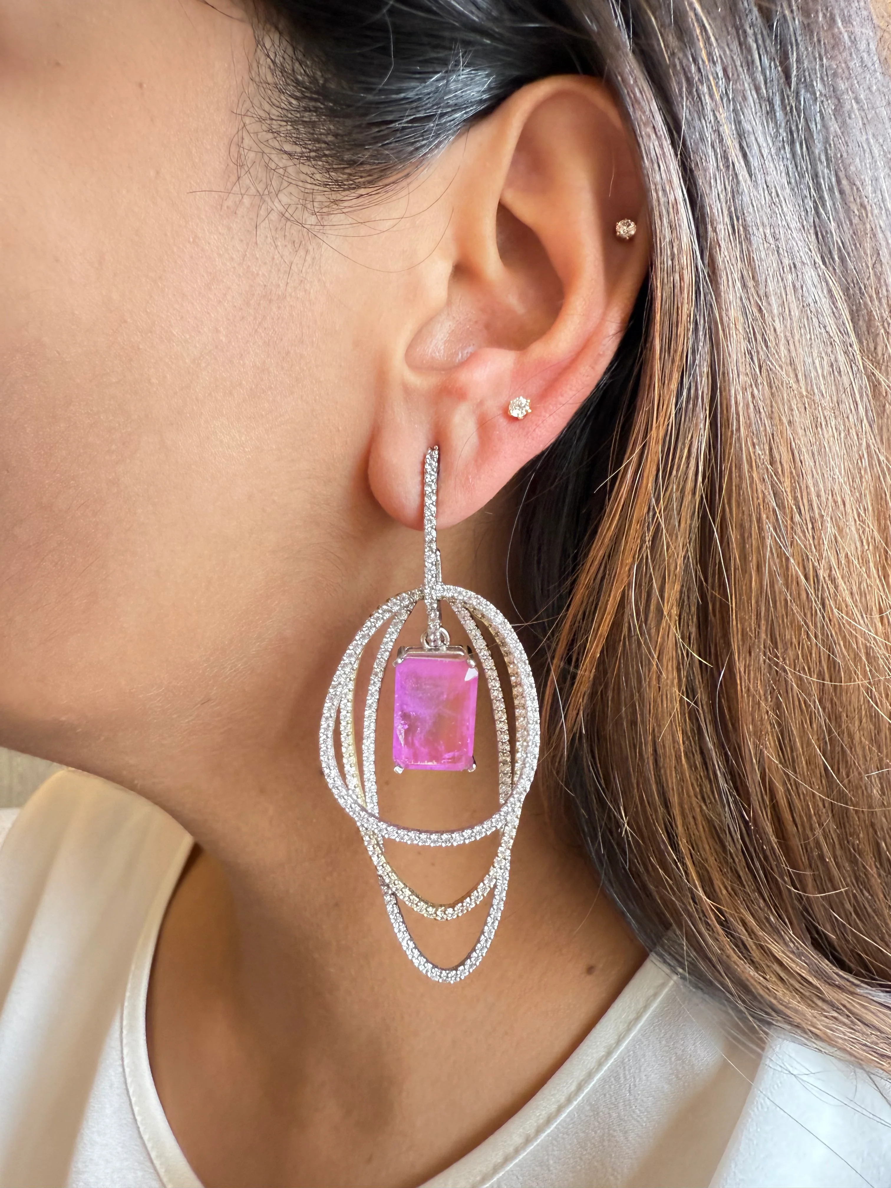 Zenil Statement Earring (Lilac) - Image 3