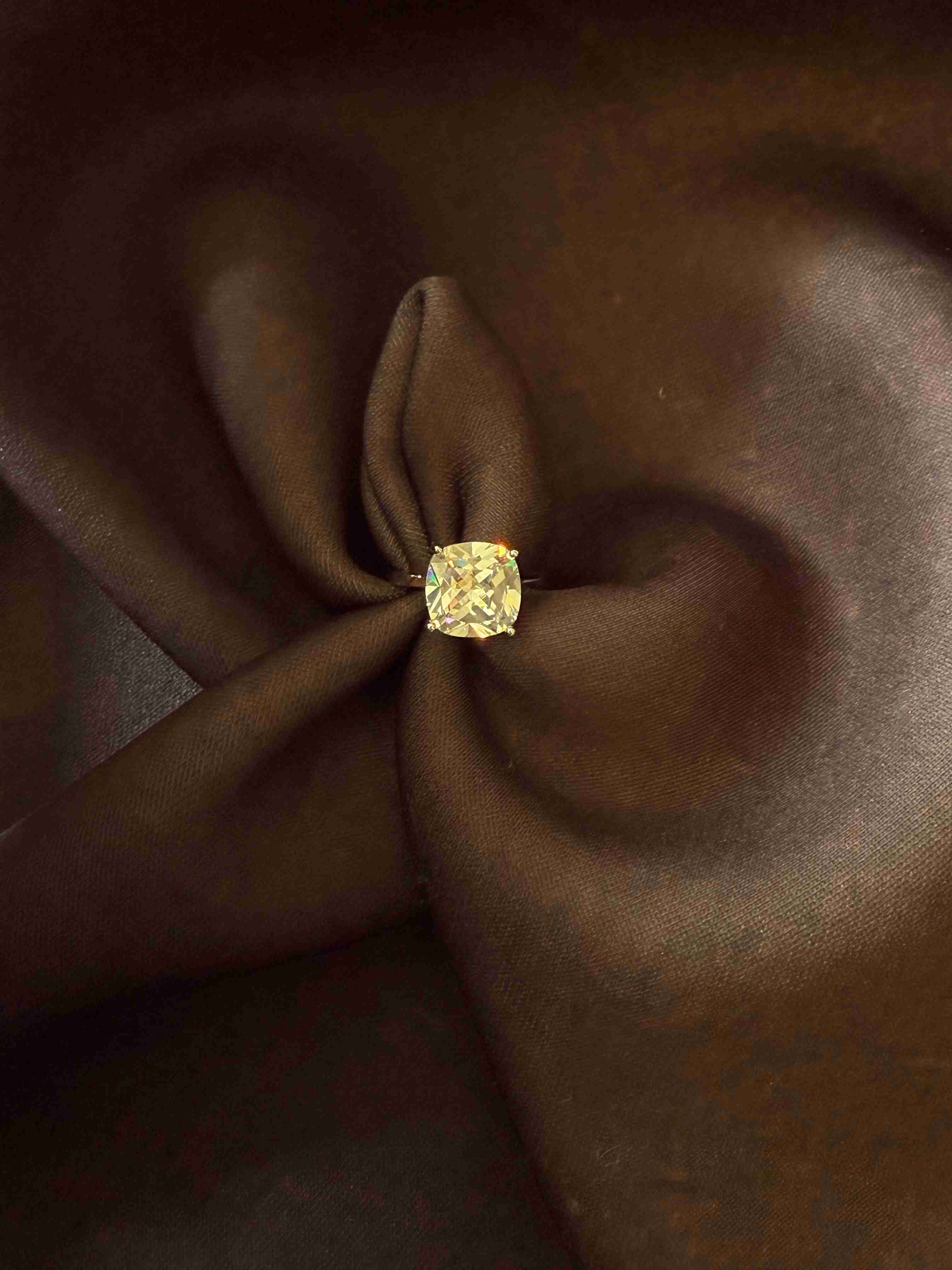SHERLY MOISSANITE & PURE SILVER  RING