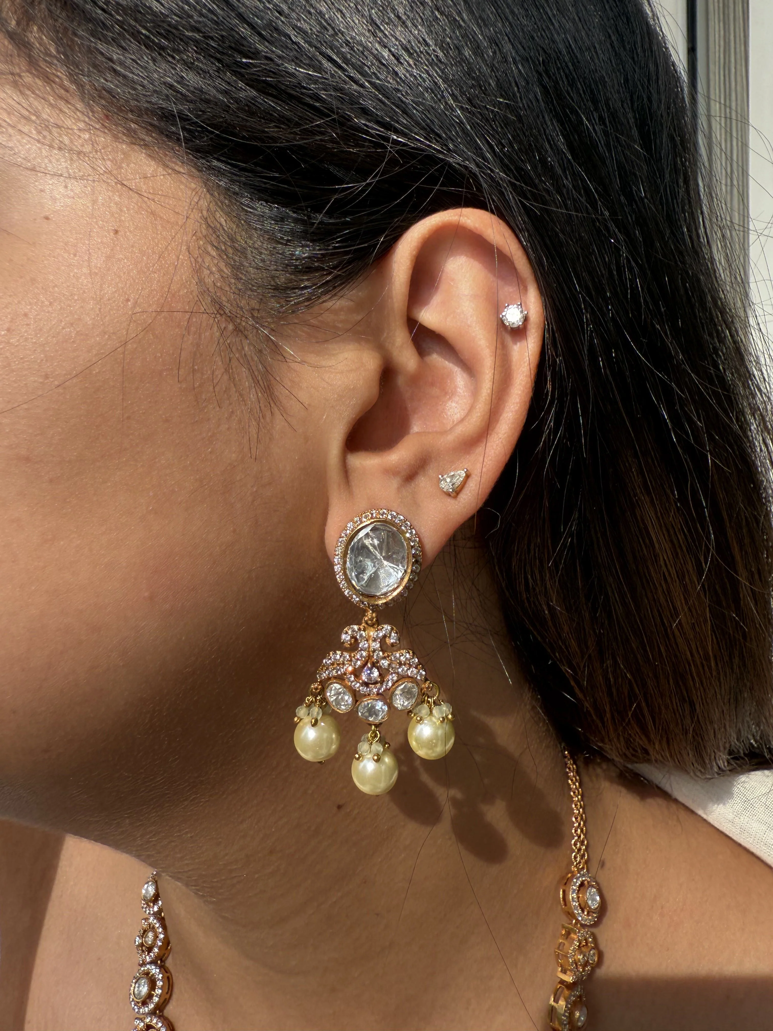 SHILA LONG MOISSANITE POLKI SET - Image 2