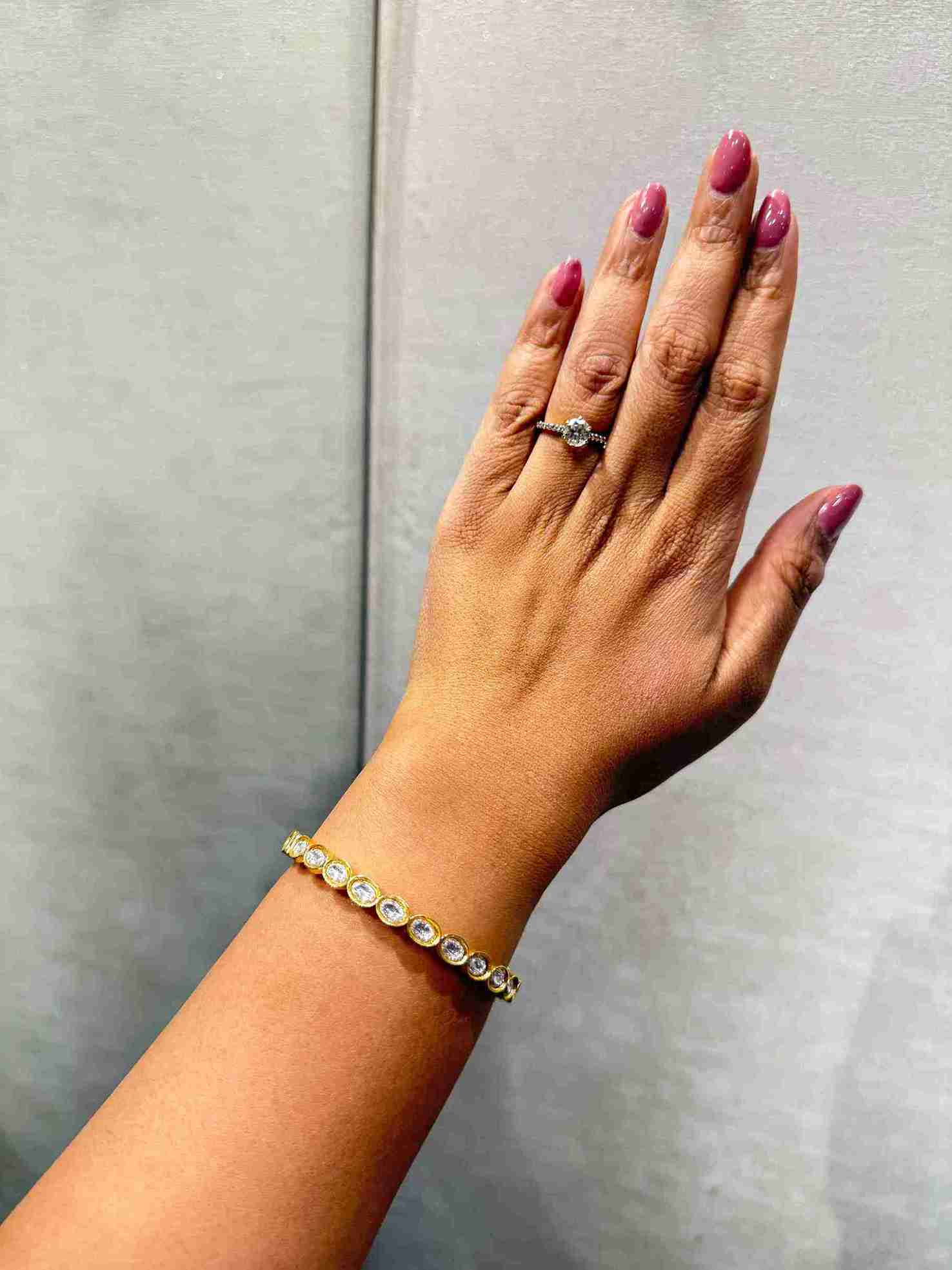 SIDRA GOLD POLKI BANGLE - Image 2
