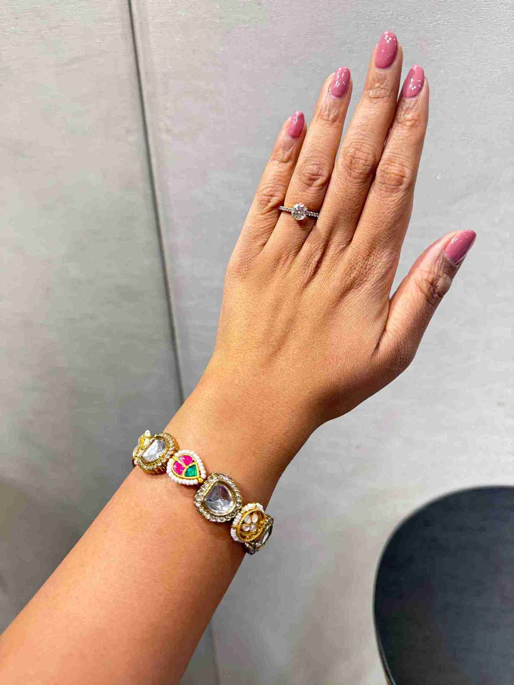 SULEKHA COLOURED POLKI BANGLE - Image 2