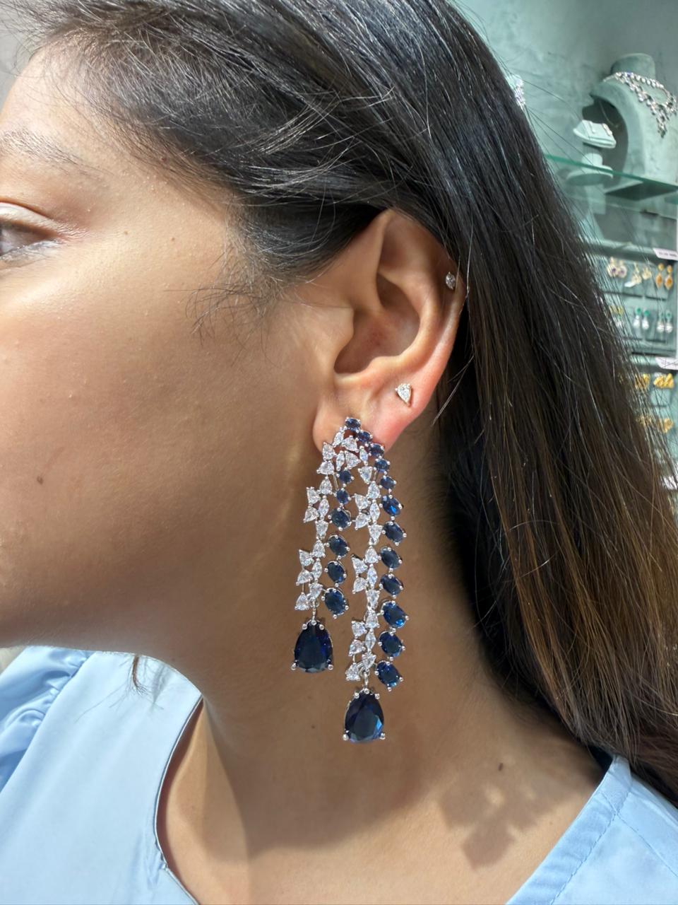 SURA BLUE DIAMOND EARRING