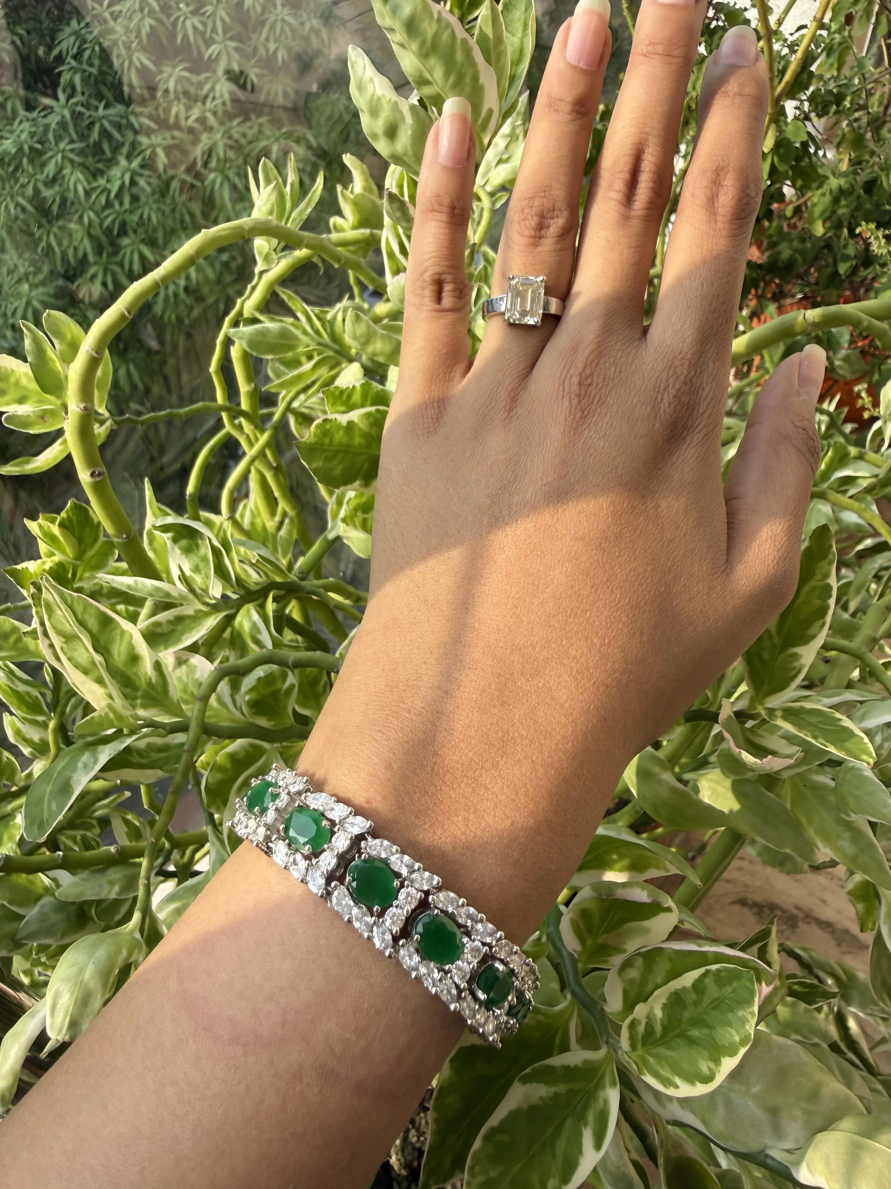 TANYA GREEN TENNIS BRACELET
