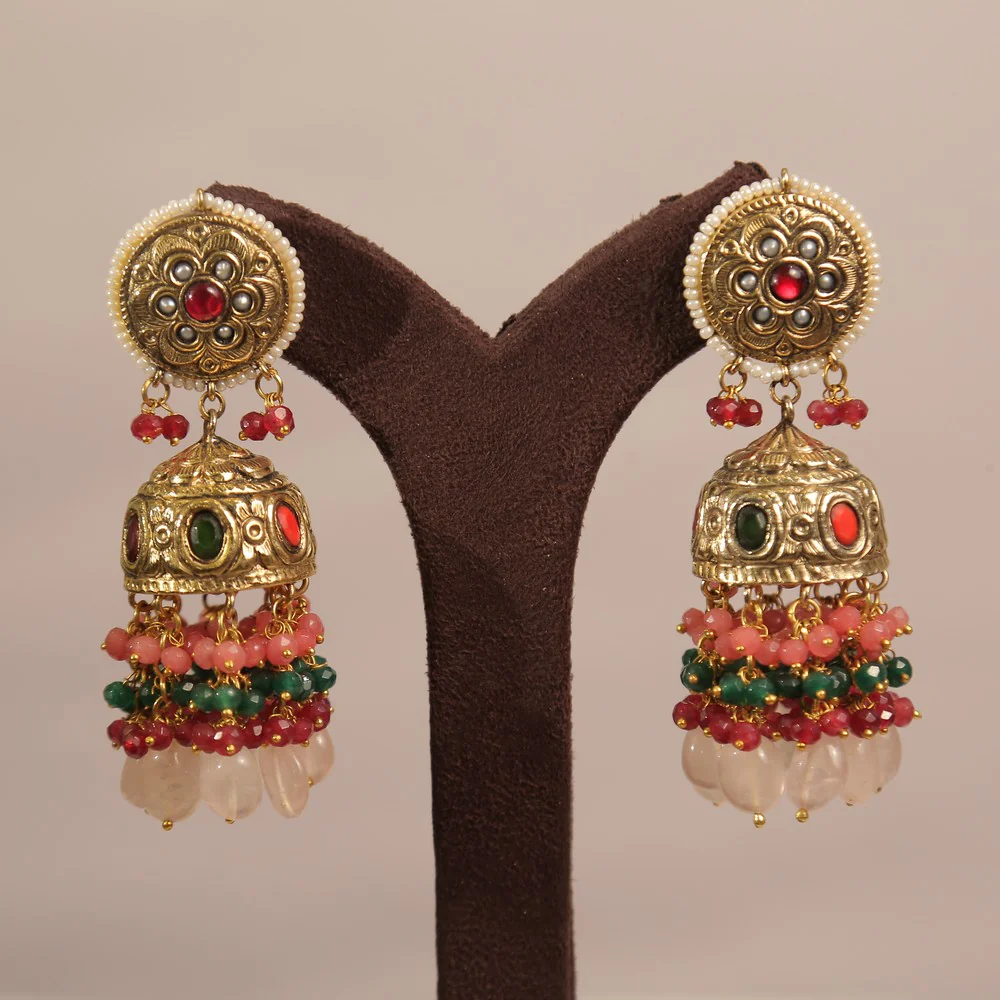 Vaasvi Long Navratna Pendant Necklace - Image 5