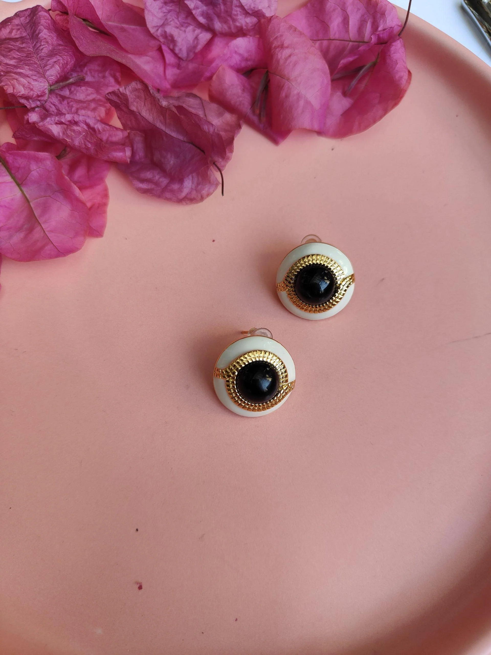 White Button Studs