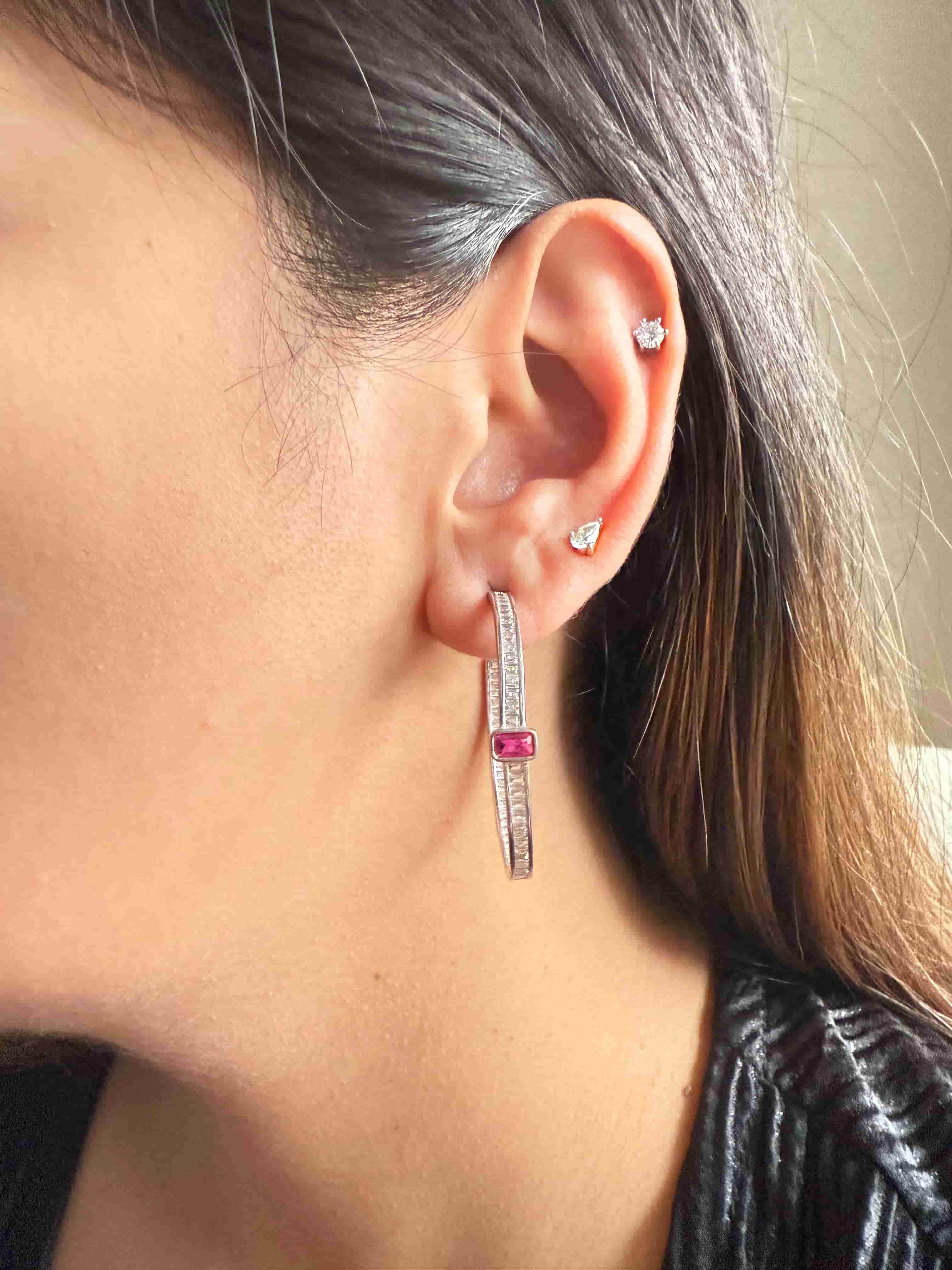 ZANE 92.5 SILVER HOOPS - Image 2